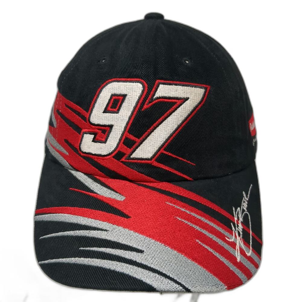 Team Caliber Black Baseball Cap One Size Kurt Busch 97 Roush Racing NASCAR Hat